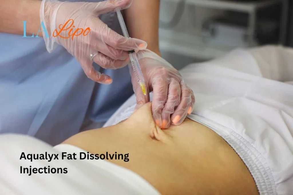 woman having fat dissolving injections Mansfield in the stomach