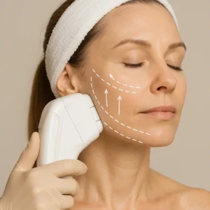 Woman having HI-FU to reduce wrinkles call LA LIPO Mansfield Now!