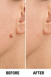 Skin tags removal Mansfield before and after