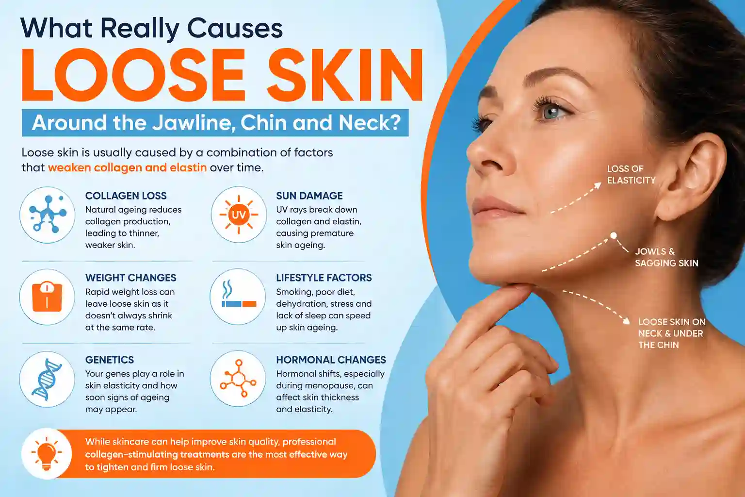 What Really Causes Loose Skin Around the Jawline, Chin and Neck Mansfield?